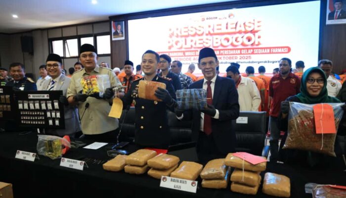 Bupati Bogor Apresiasi Polres Ungkap 114 Kasus Narkoba, Selamatkan 11 Ribu Warga dari Bahaya Narkotika