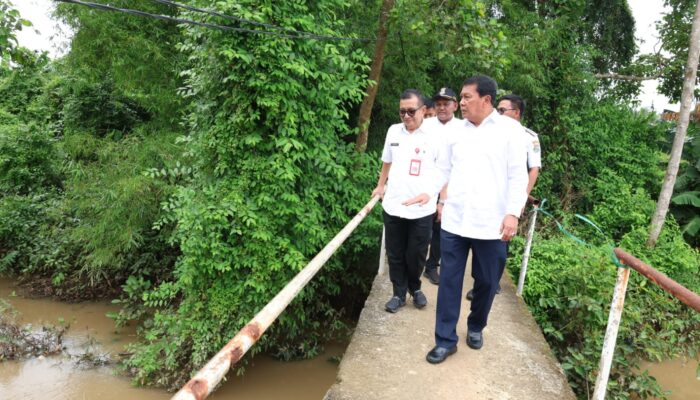 Bupati Tangerang Tinjau Jembatan Pertanian Badak Anom, Pembangunan Permanen Diusulkan 2027