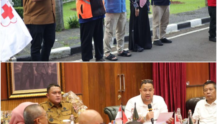 Bupati Bogor Lepas Tim Kemanusiaan ke Bandung Barat, 17 Personel Gabungan Bantu Pencarian Korban Longsor