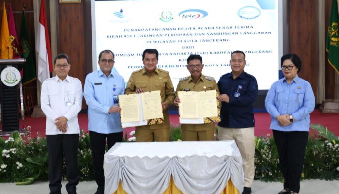 Pemkab dan Pemkot Tangerang Tuntaskan Serah Terima Aset Jaringan Perpipaan Wilayah III
