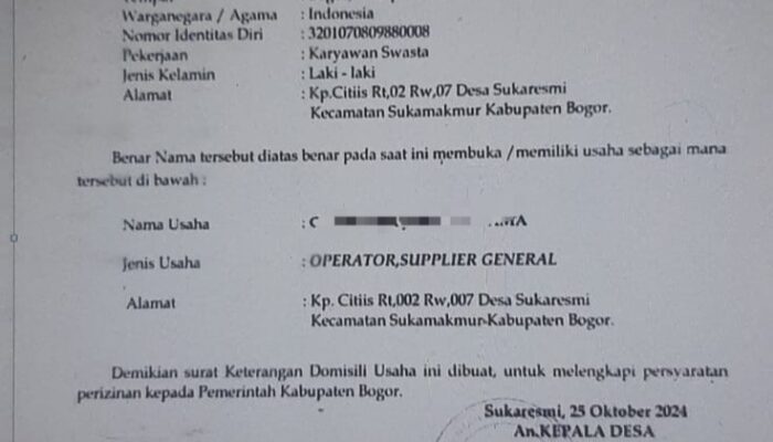 SamiSade 2023 Desa Sirnagalih Kecamatan Jonggol Diduga Bermasalah