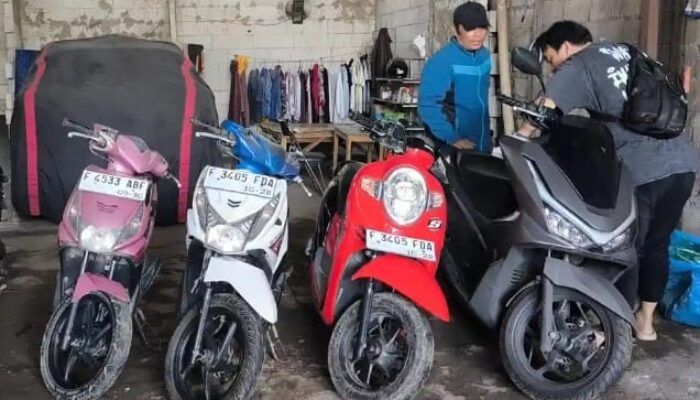 Terbongkar! Gudang Kamuflase di Cileungsi Simpan Motor Hasil Curanmor, Polisi Amankan Lima Kendaraan