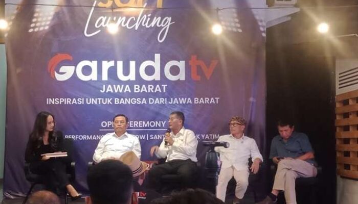 Wagub Jabar Erwan Setiawan Hadiri Soft Launching Garuda TV Bandung, Dorong Konten Kearifan Lokal
