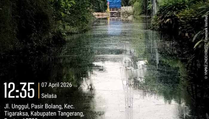 Lagi dan lagi Genangan Diduga Limbah B3 Muncul Lagi, DLHK Tangerang Dipertanyakan