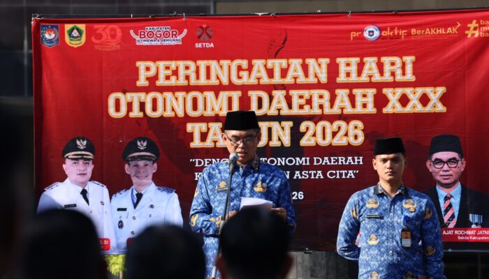 Sekda Bogor Pimpin Upacara Hari Otonomi Daerah ke-30, Tekankan Sinkronisasi Pusat-Daerah