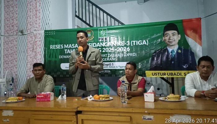 Reses DPRD PKB Dapil 1 Kabupaten Tangerang, Ustur Ubadi Serap Aspirasi Warga Solear dan Insan Media