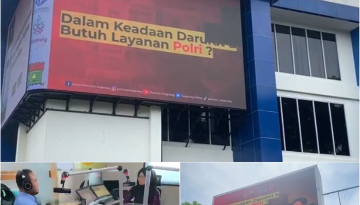 Polresta Tangerang Gencarkan Sosialisasi Call Center 110 Lewat Videotron hingga Radio