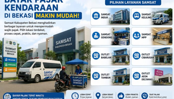 Bayar Pajak Kendaraan di Bekasi Kini Lebih Mudah, Samsat Hadir di Banyak Titik Layanan