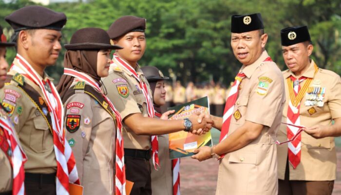 1.251 Anggota Pramuka di Kabupaten Bekasi Dikukuhkan Jadi Pramuka Garuda