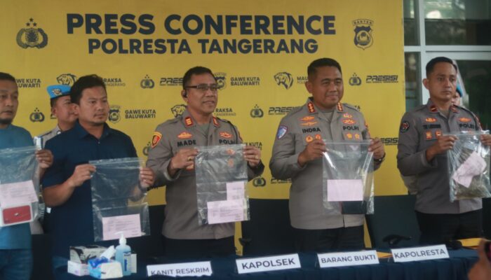 Polsek Tigaraksa Tangkap Pelaku Curas Penusukan di Persawahan, Penadah Motor Masih Diburu