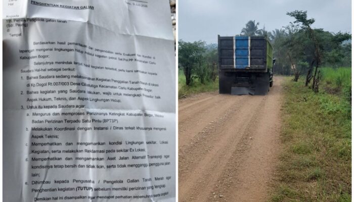 Diduga Abaikan Teguran Resmi, Aktivitas Galian C di Bantar Kuning Cariu Masih Berlangsung