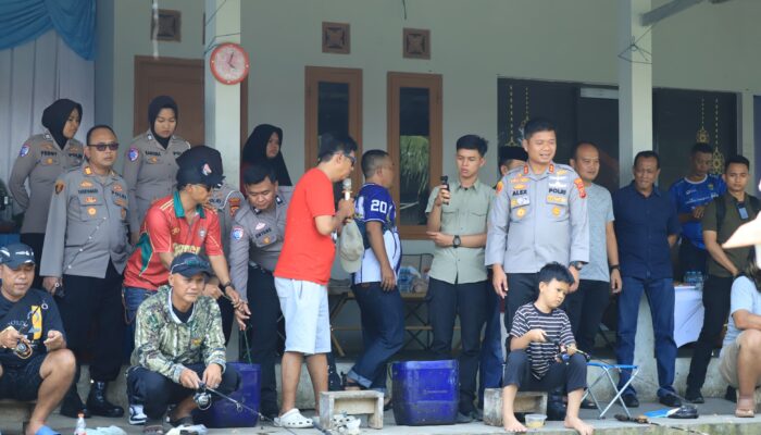 Polres Cianjur dan Insan Pers Perkuat Sinergi Lewat Mancing Bersama Sambut HUT RI ke-81