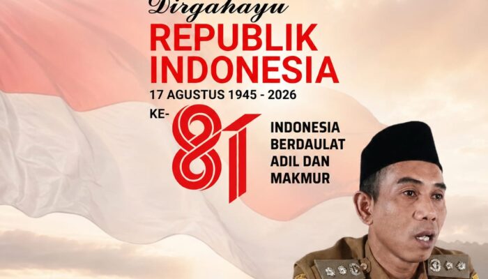 Kepala Desa Sukamulya Sampaikan Ucapan HUT ke-81 Kemerdekaan RI