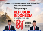Kepala Disdukcapil Kabupaten Tangerang Sampaikan Ucapan HUT ke-81 Republik Indonesia