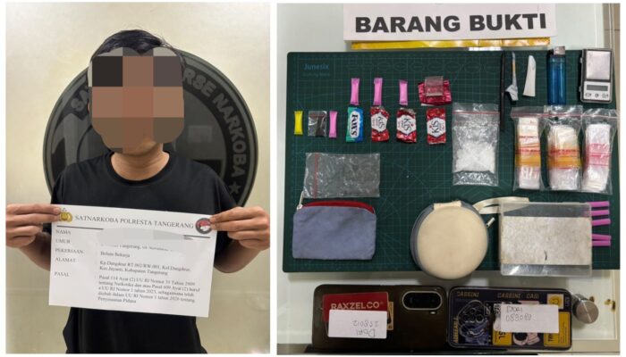 Polresta Tangerang Ringkus Pria Diduga Edarkan Sabu 14,52 Gram di Jayanti