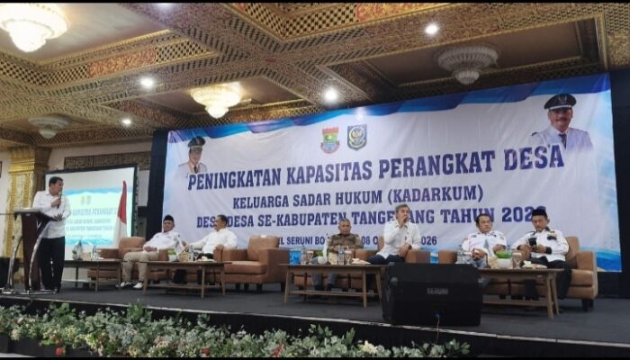 Tingkatkan Kapasitas Aparatur Desa, Pemkab Tangerang dan APDESI Gelar Sosialisasi Kadarkum